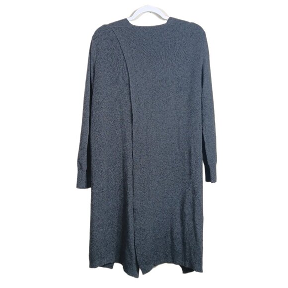Athleta Cashmere Open Cardigan Womens Small Gray Split Back Duster Lagenlook - Picture 4 of 6